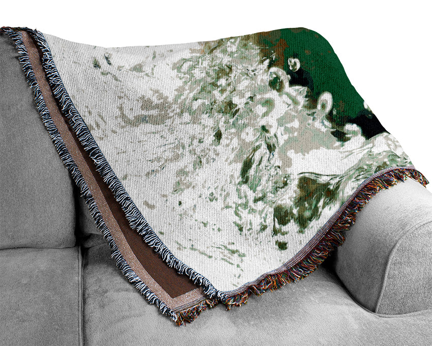 Fresh Green Apple Woven Blanket