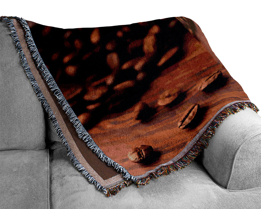 Steaming Hot Coffee Woven Blanket