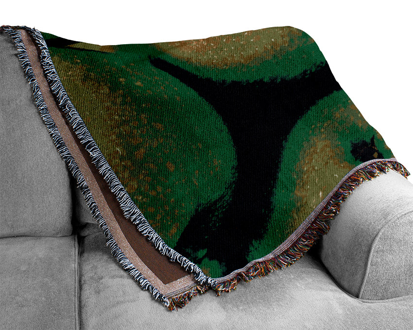 Green Apple Centre Woven Blanket