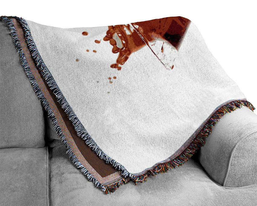 Red Cocktail Splash Woven Blanket