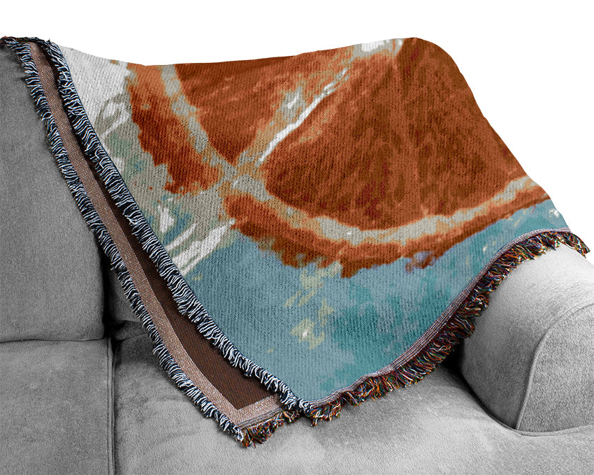Orange Sun Woven Blanket