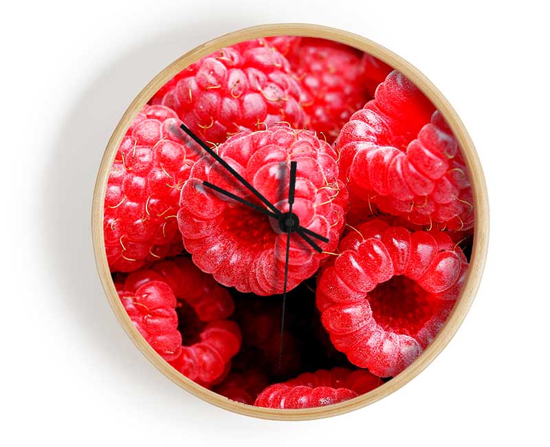 Raspberry Delight Clock - Wallart-Direct UK