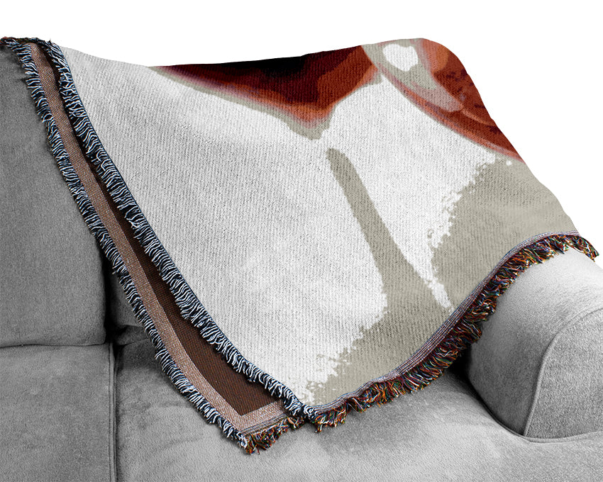 Red Wine For Two Woven Blanket