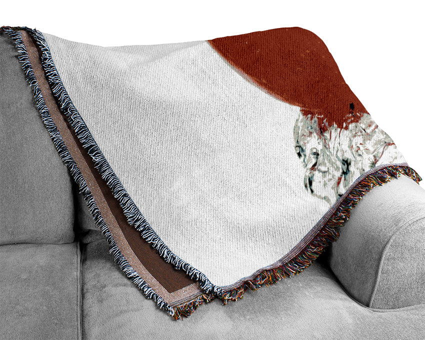 Red Apple Wave Woven Blanket