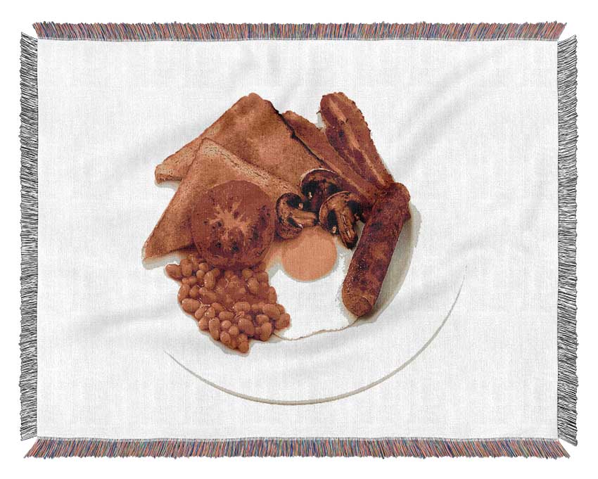 Full English Fry-Up Woven Blanket