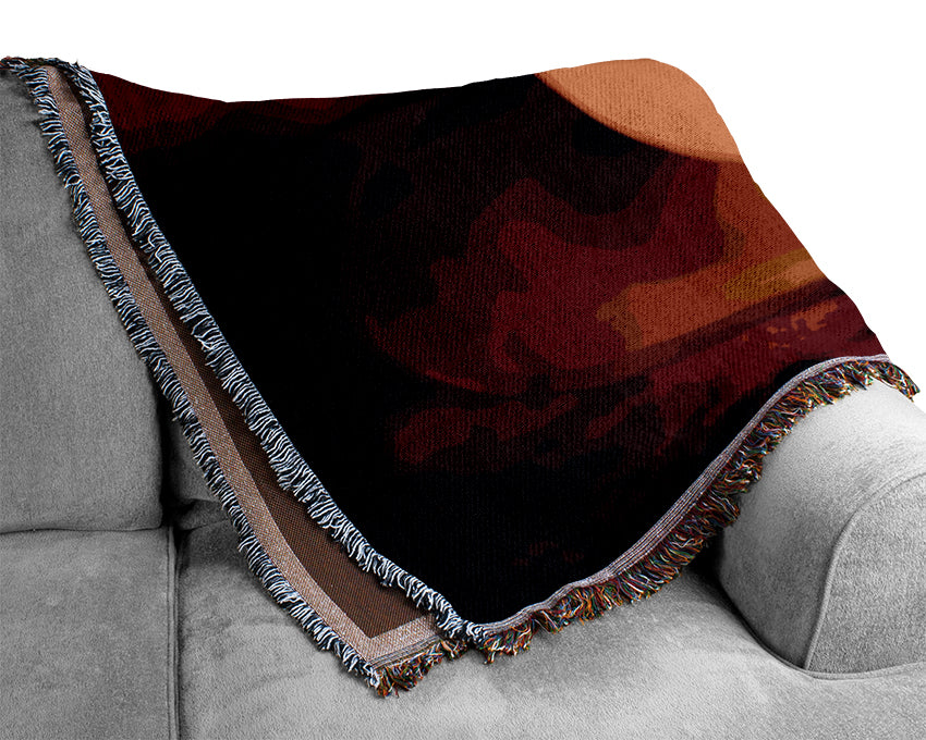 Peach Glow Woven Blanket
