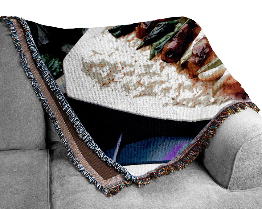 Kebab Platter Woven Blanket