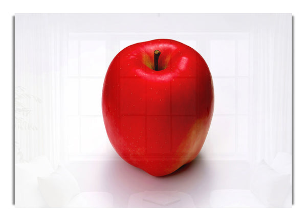 Einzelner roter Apfel