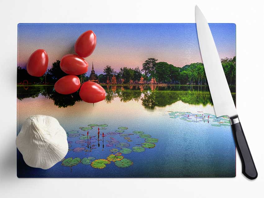 Sukhothai Historical Park Thailand Glass Chopping Board