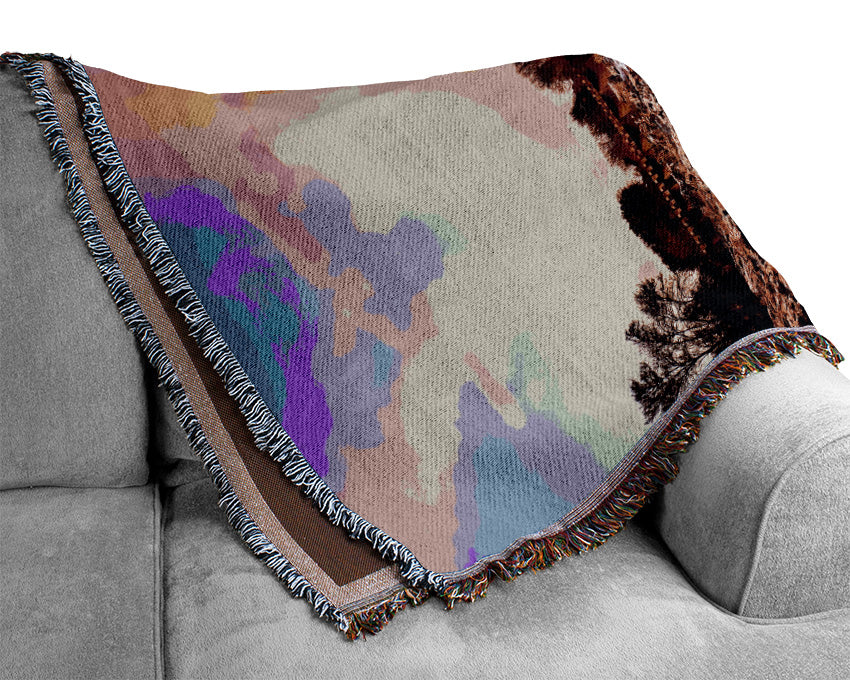 The Stunning Misty Rocks Woven Blanket