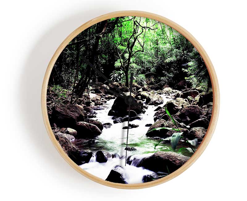 Hidden Woodland Stream Clock - Wallart-Direct UK