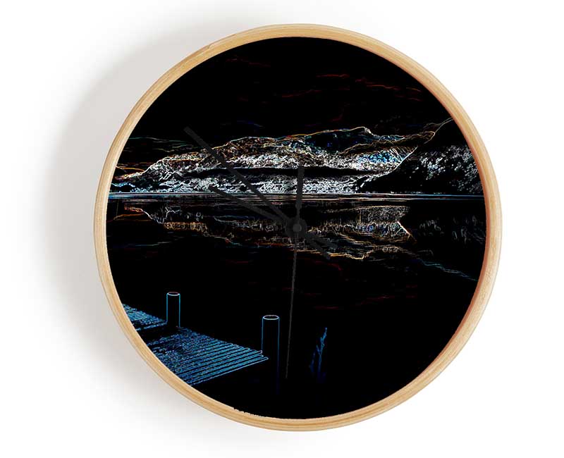 Night Fishing Clock - Wallart-Direct UK