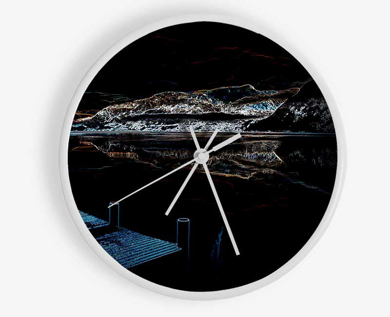 Night Fishing Clock - Wallart-Direct UK
