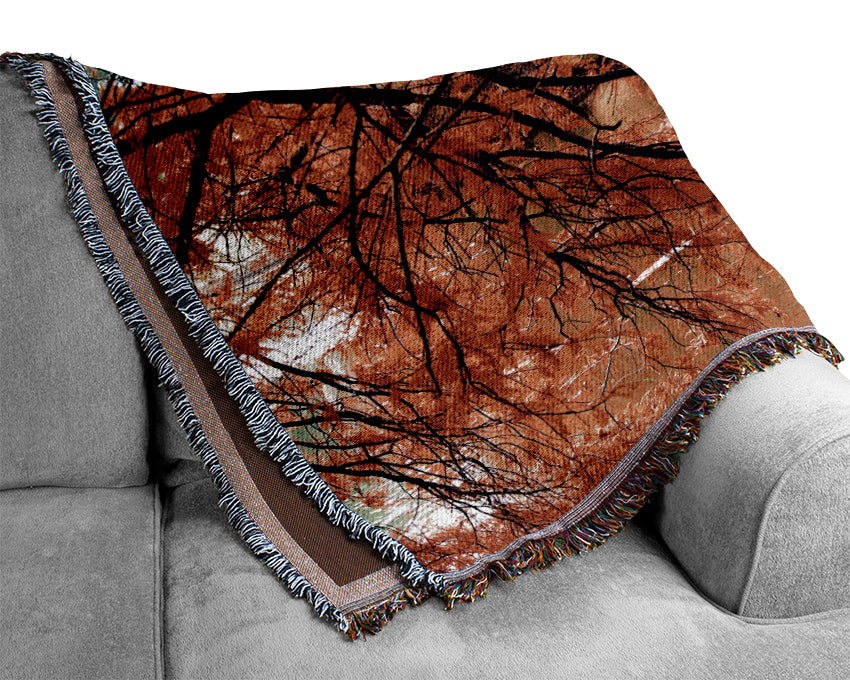 Red River Leaves Woven Blanket