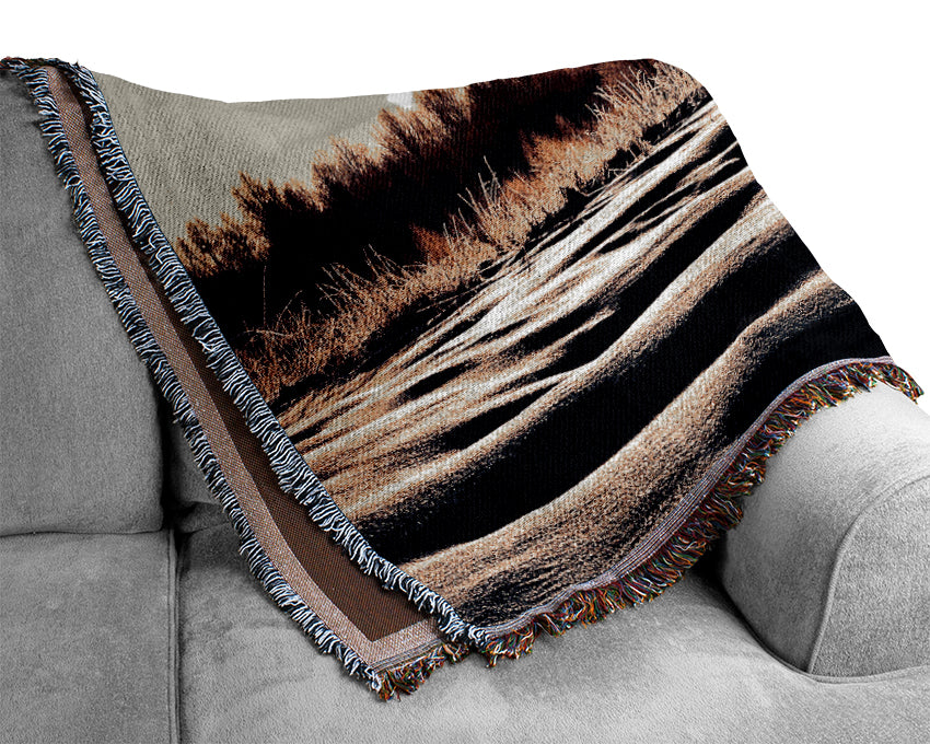 Sunny Snowy Day Woven Blanket