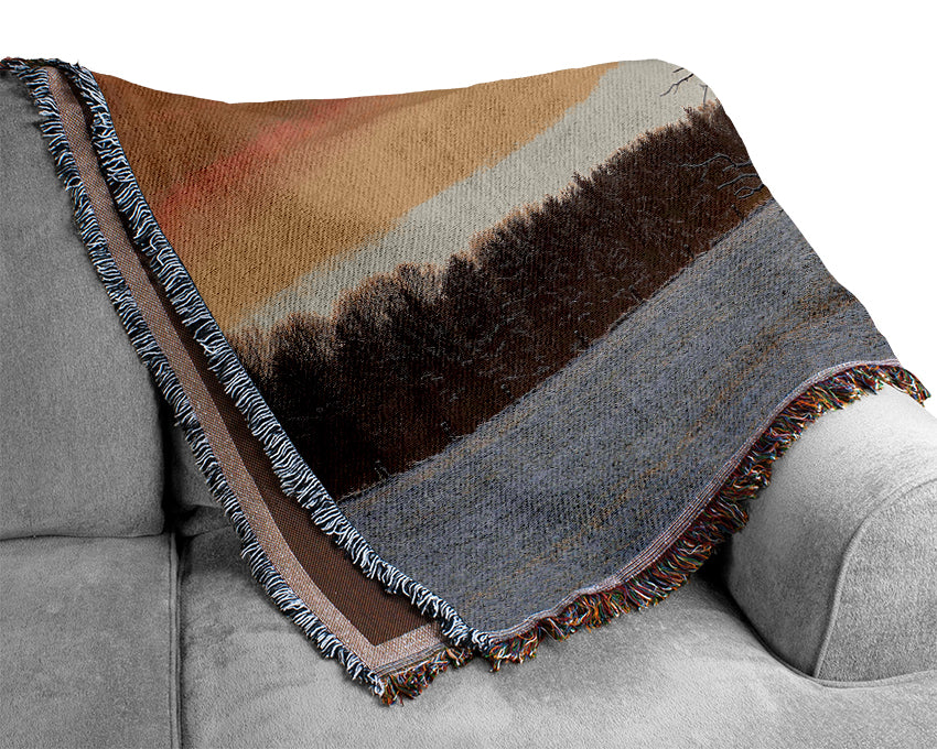 Solitary Tree Winter Woven Blanket