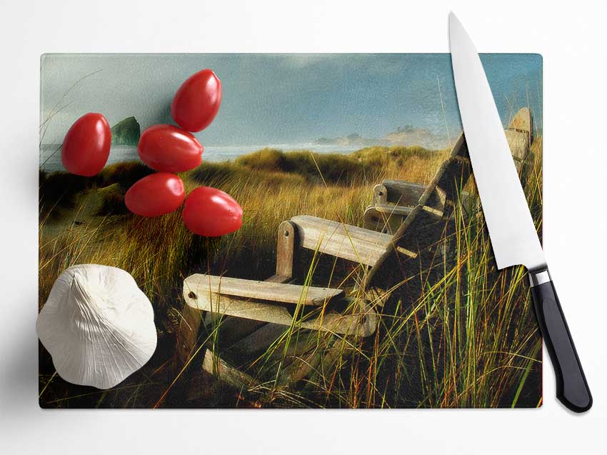 Coast Dunes Glass Chopping Board