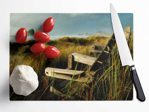 Coast Dunes Glass Chopping Board