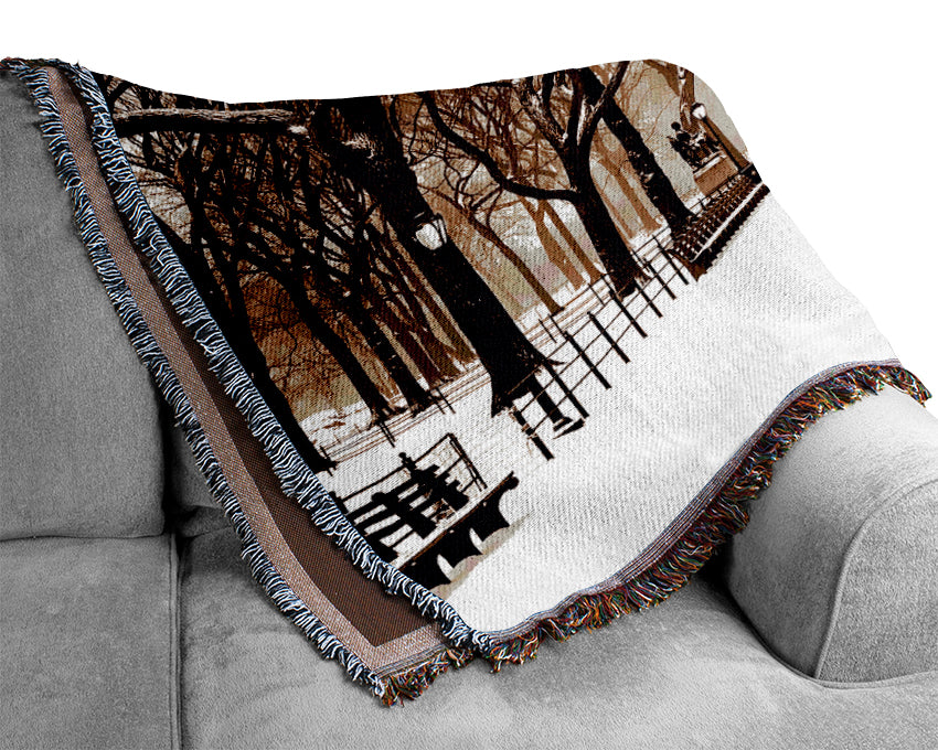 Winter Park Sepia Woven Blanket