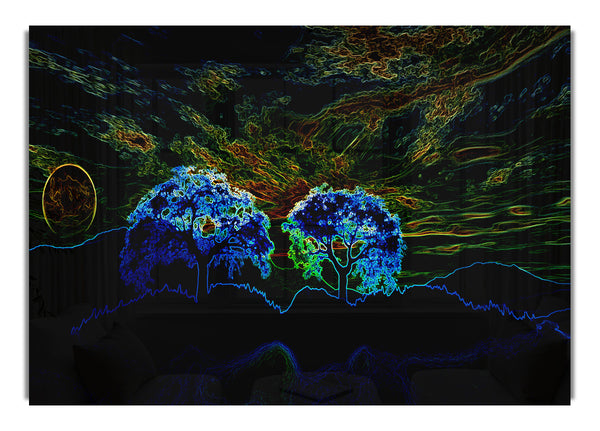 Abstrakte Neonlandschaft 02