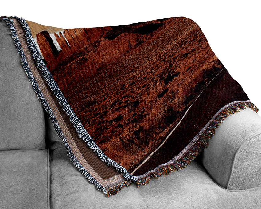 The Road To Monument Valley Woven Blanket