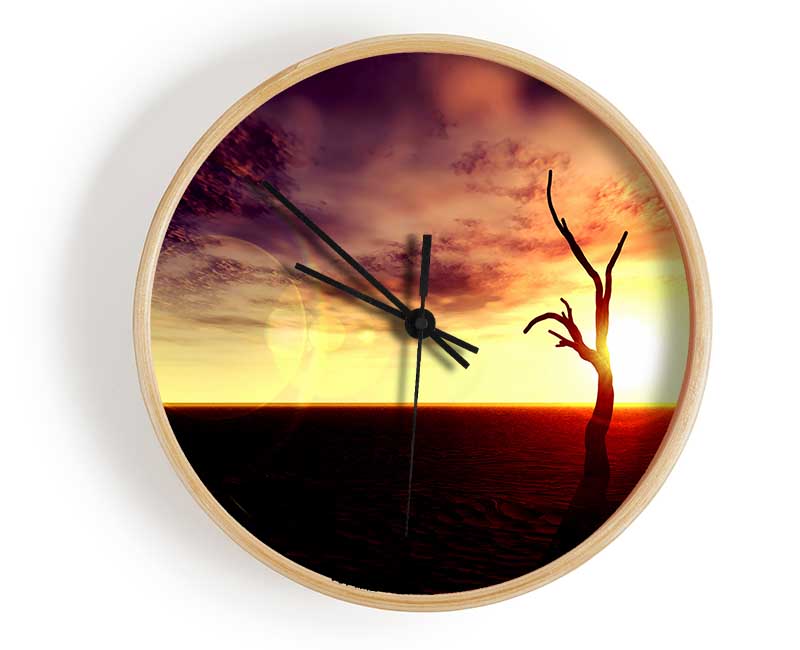 Oceans Driftwood Clock - Wallart-Direct UK