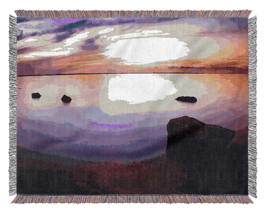 Tranquil Lilac Calm Woven Blanket