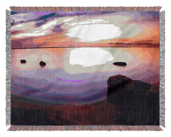 Tranquil Lilac Calm Woven Blanket