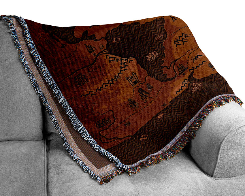 Map Woven Blanket