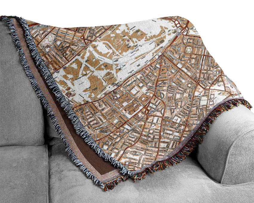 Map Of London Woven Blanket