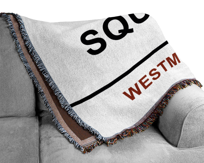 Leicester Square Signs Woven Blanket