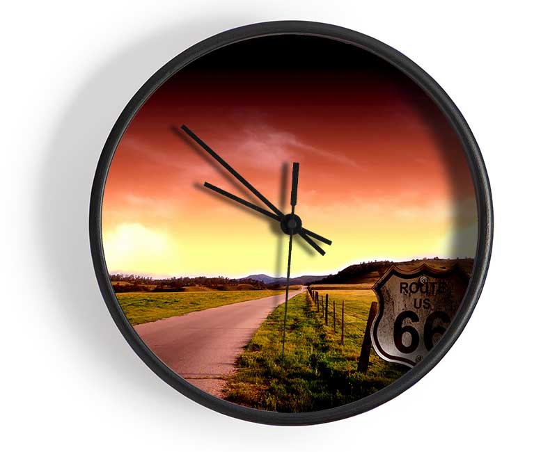 Drive Route 66 Clock - Wallart-Direct UK