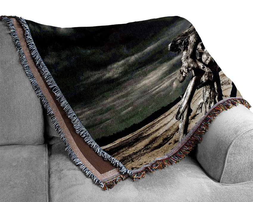 Tree Man Woven Blanket