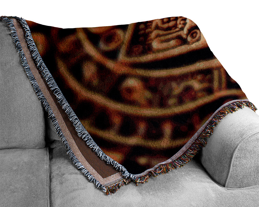 Mayan Clock Woven Blanket