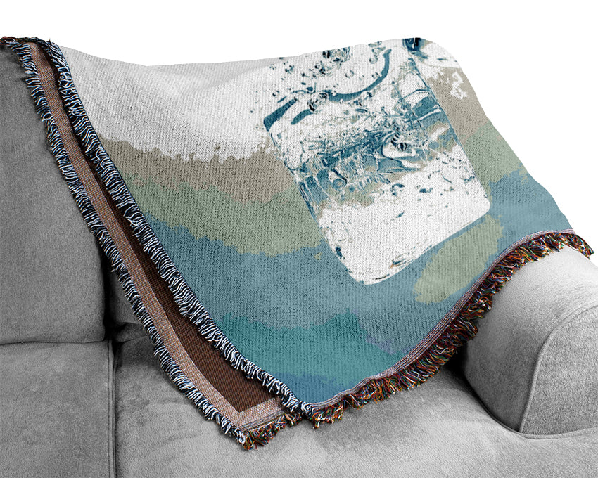 Ice Cubes Bubbles Woven Blanket