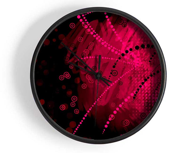 Pink Dark Clock - Wallart-Direct UK