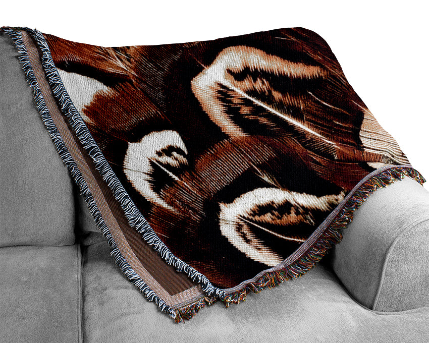 Feather Fan Woven Blanket