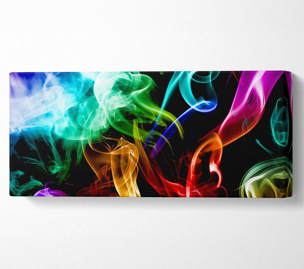 Mulit-Coloured Smoke On Black