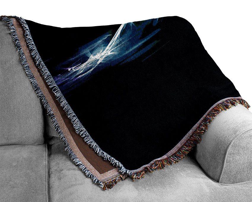 Vibrant Smoke Trails Woven Blanket