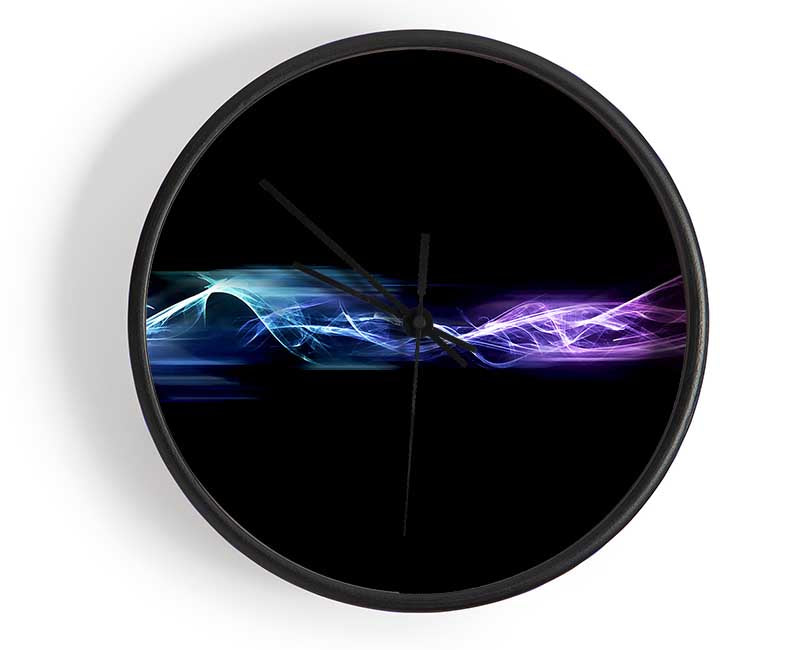 Vibrant Smoke Trails Clock - Wallart-Direct UK