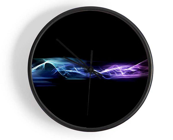 Vibrant Smoke Trails Clock - Wallart-Direct UK