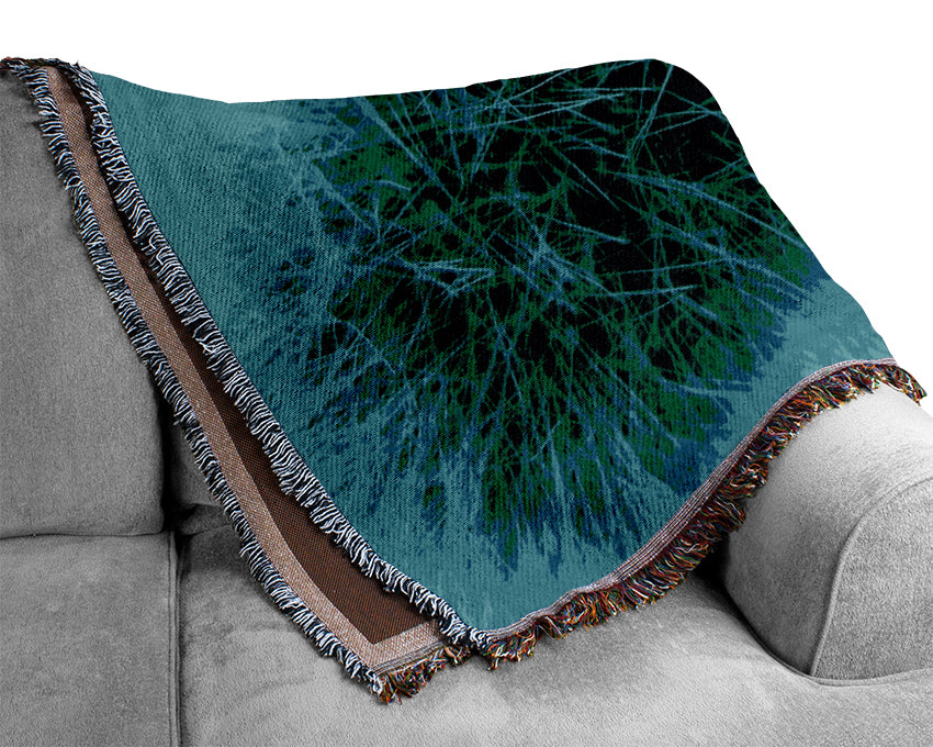 Green Fur Woven Blanket