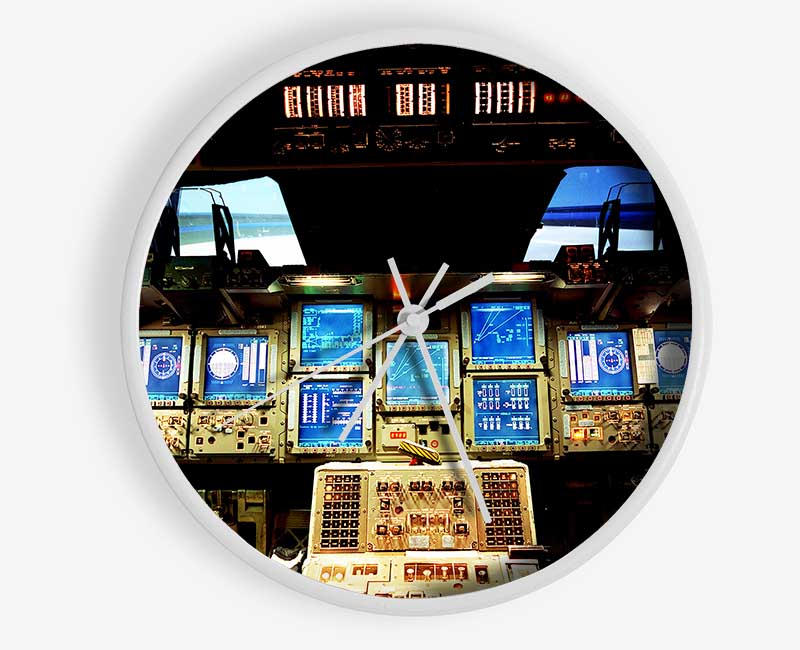 Nasa Cockpit Moon Rocket Clock - Wallart-Direct UK