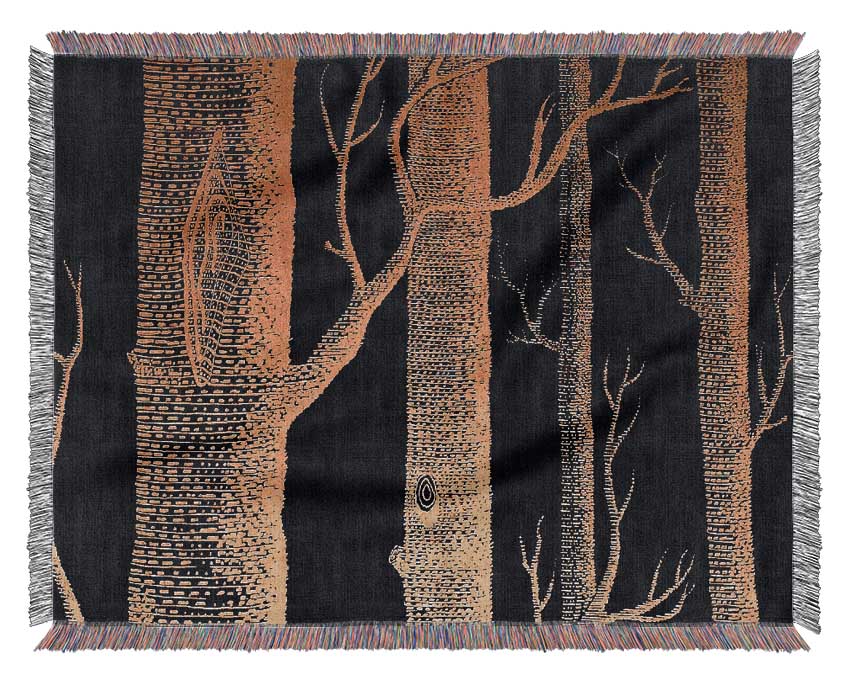 The Night Time Woodland Woven Blanket