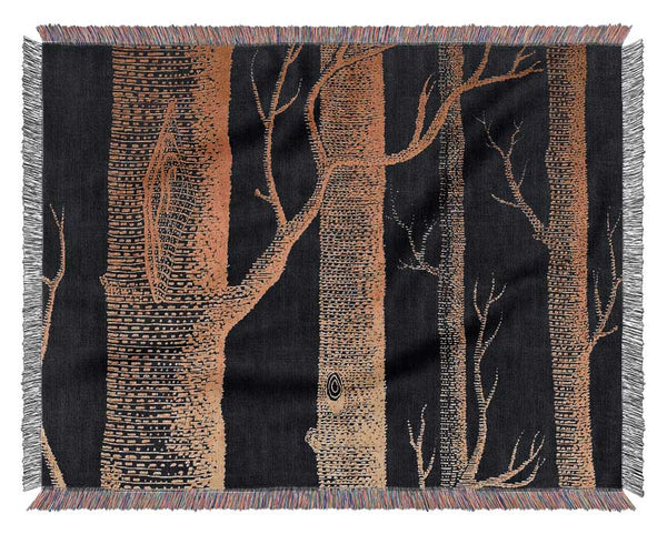 The Night Time Woodland Woven Blanket