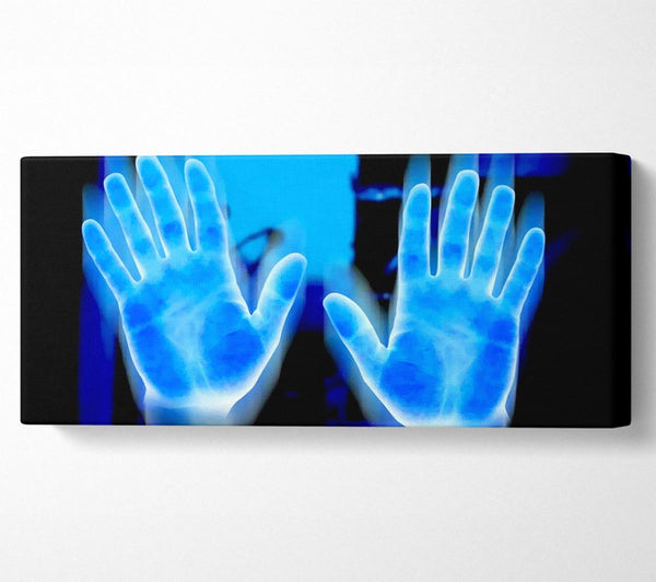 Vibrant Blue Hand Prints