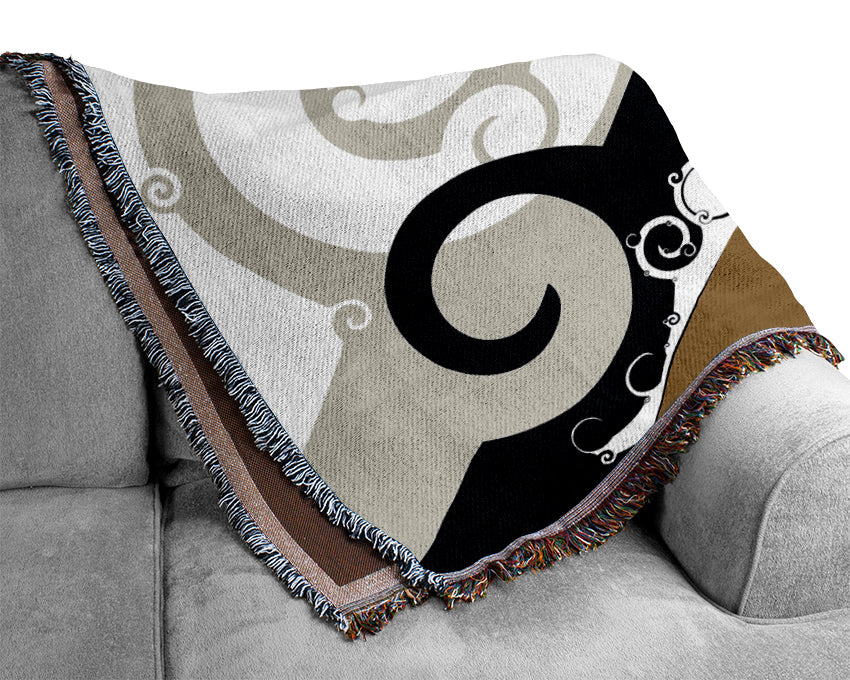 The Green Grey Wave Woven Blanket