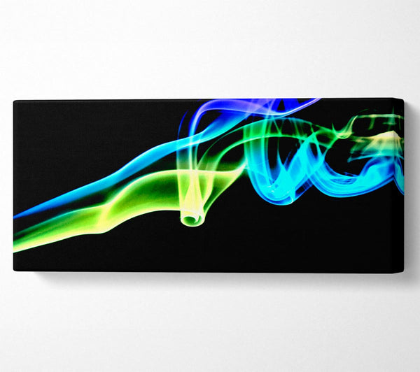 Vibrant Smoke Trail On Black