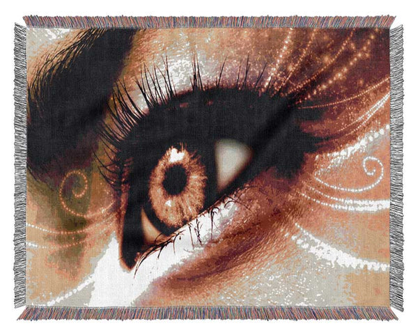 Peacock Eye Swirl 1 Woven Blanket