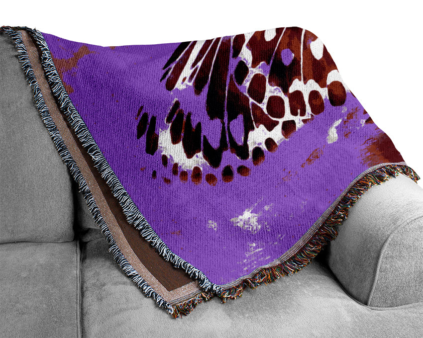 Pink Angel Wings Woven Blanket